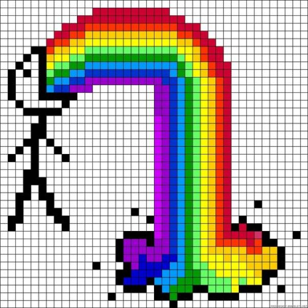 Рисунки в клеточку в блокноте