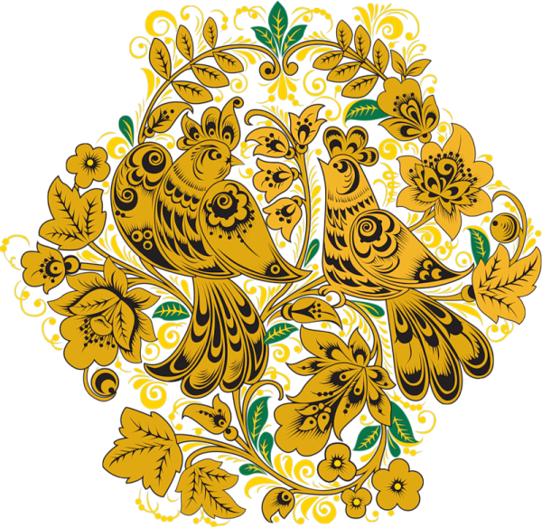 Раскраска русско народного стиля