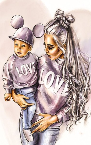 Мать и дочь иллюстрации