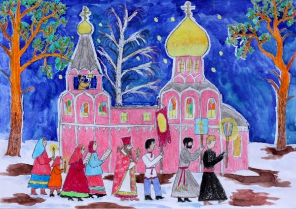 Рисунок на тему Пасха