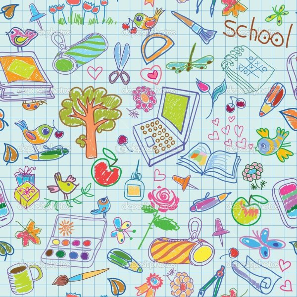 Бесшовный фон школа