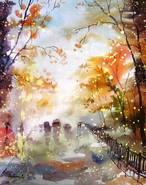 Евгений Гавлин картины акварель