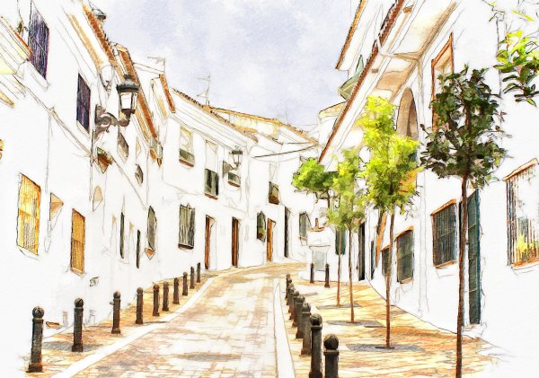 Картины улочки Испании