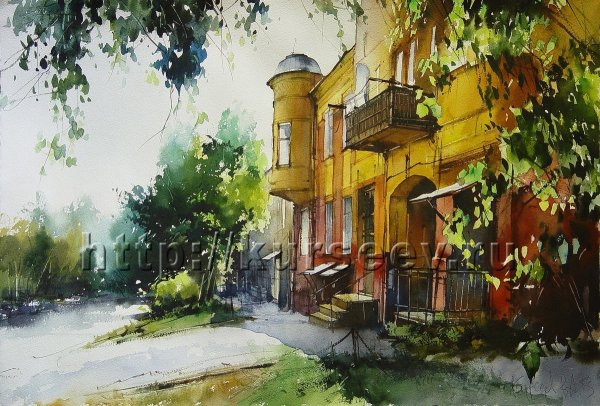 Старый город рисунок