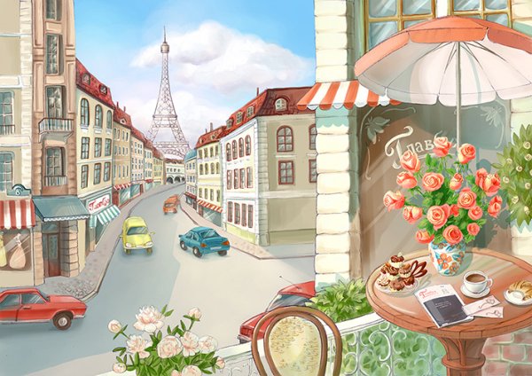 Улочки Италии линейная перспектива