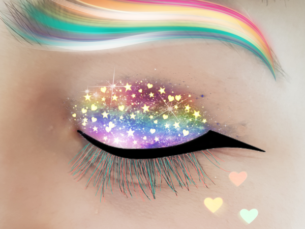 Рисунки с блестками