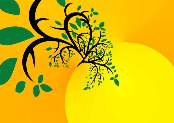 Рисунок на желтом фоне