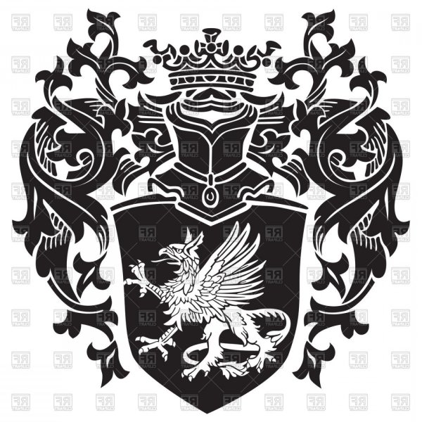 Геральдический щит с орлом