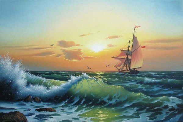 Рисование морская тематика