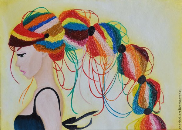 Рисование шерстяными нитками