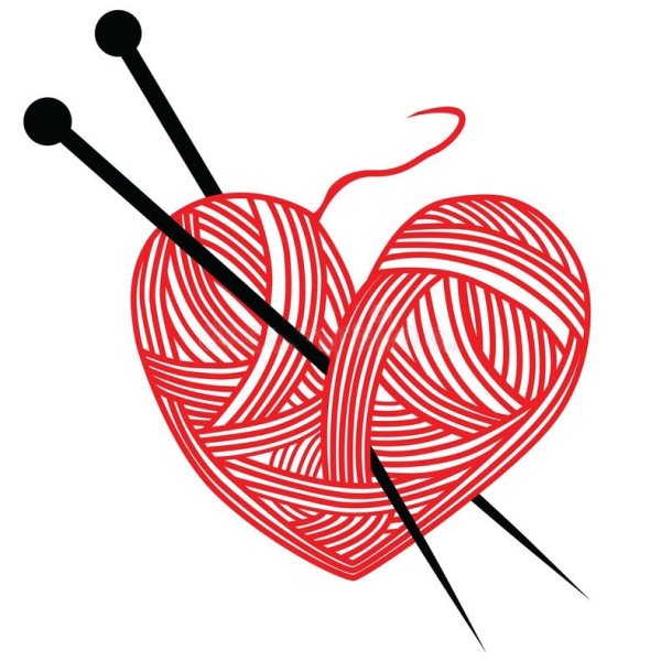 Клубок в виде сердца