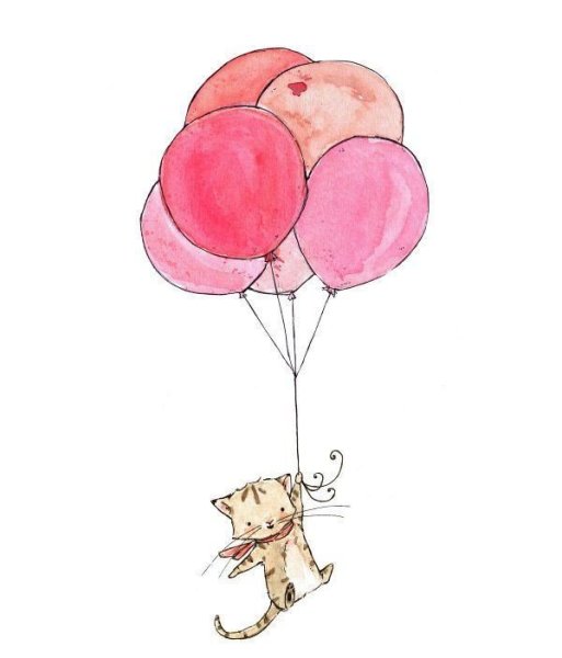 Рисование цветные воздушные шары