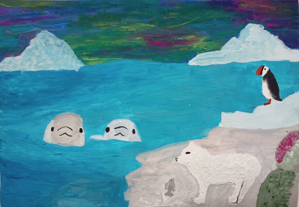 Арктика рисунки детей