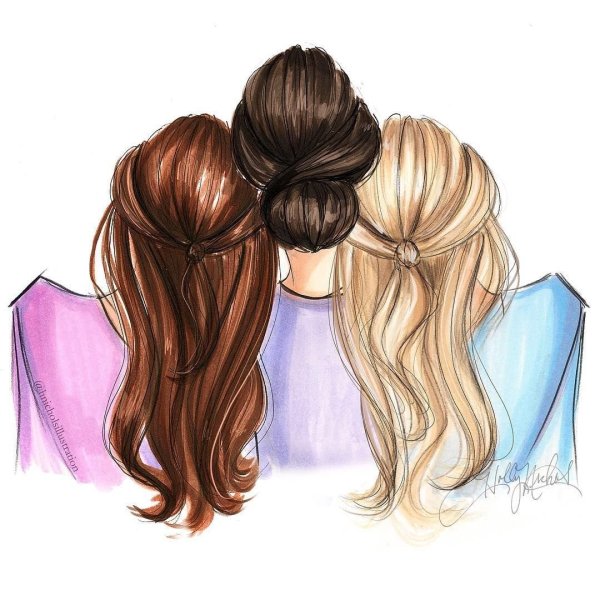 Подружки рисунок