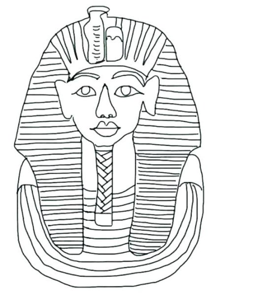 Маска Тутанхамона рисунок 5 класс поэтапно