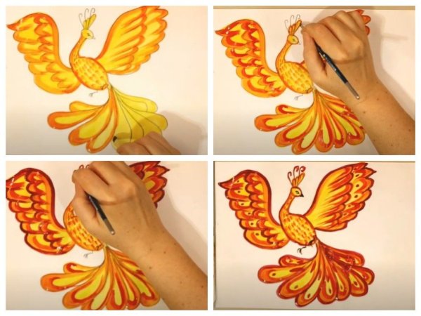 Рисование Жар птицы