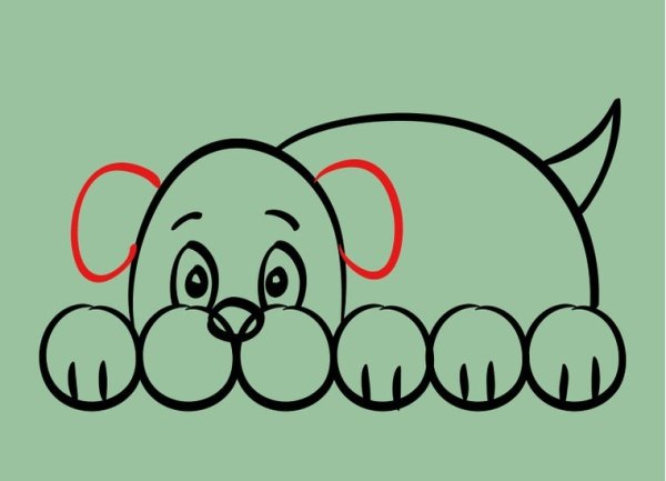 Раскраска малышам «собачка»