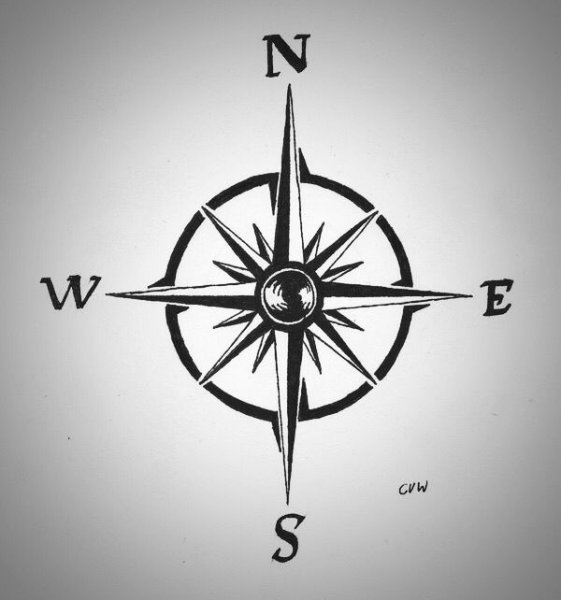 Компас рисунок для детей раскраска