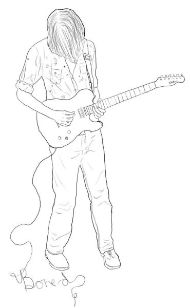 Гитара рисунок карандашом