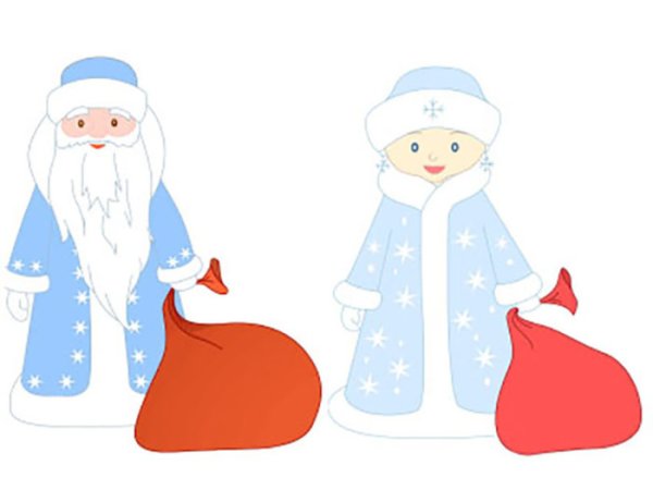 Рисование Деда Мороза и Снегурочки