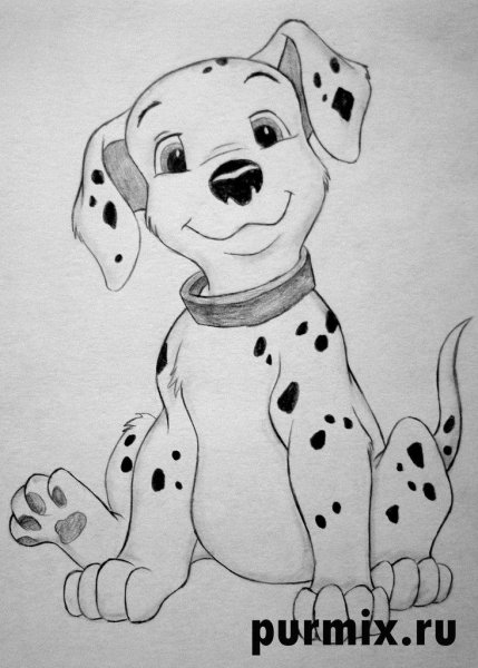 Рисунки мультяшных собак карандашом