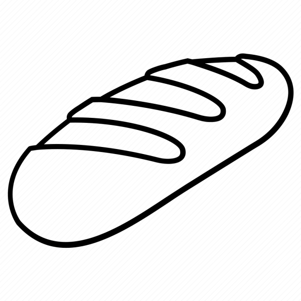 Батон раскраска для детей