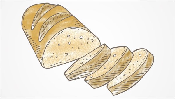 Батон рисунок