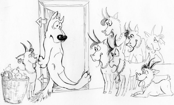 Семеро козлят рисунок