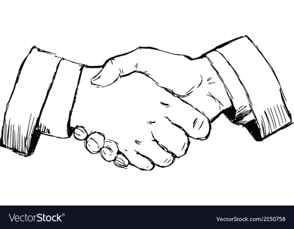 Рукопожатие гравюра