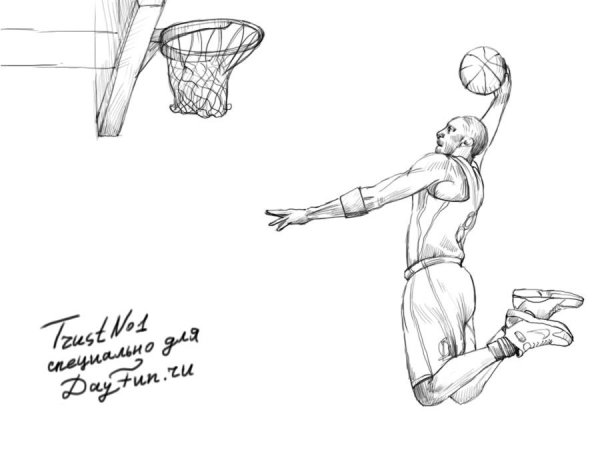 Хоккеист рисунок