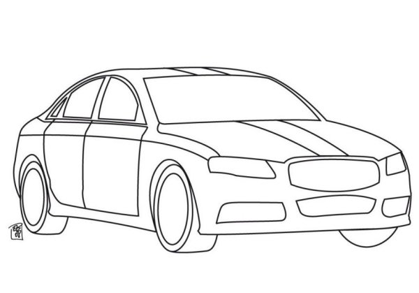 Эскиз машины для детей