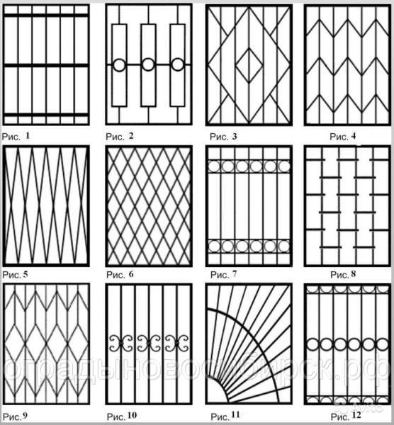 Сварные открывные решетки на окна чертежи