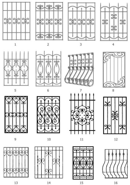 Чертёж решетки на окна 140на140