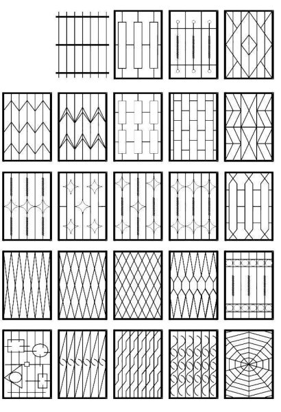 Сварные открывные решетки на окна чертежи