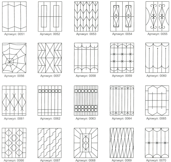 Оконные решетки сварные чертежи