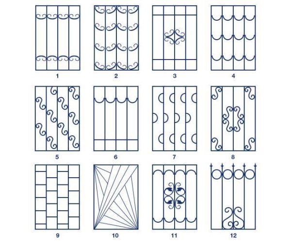 Решетки оконные 3600*1750мм чертежи