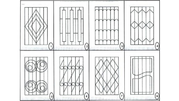 Рисунок решетки на окна