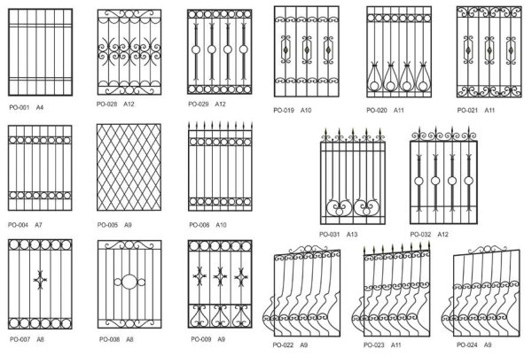 Оконные решетки сварные чертежи