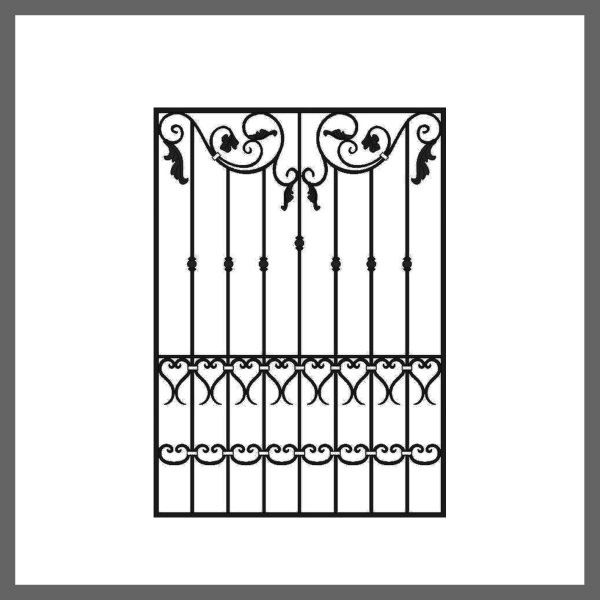 Кованые решетки на окна размер 1750 на 145