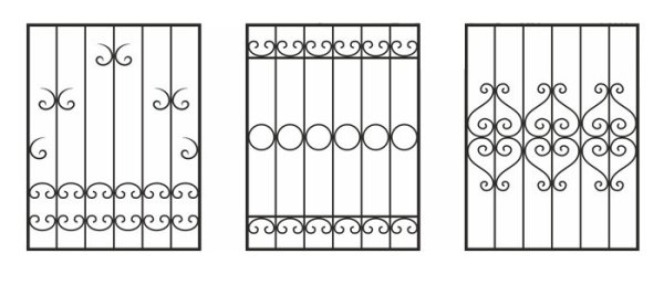 Сварные открывные решетки на окна чертежи