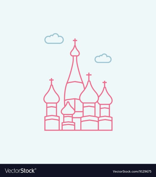 Московский храм Василия Блаженного рисунок