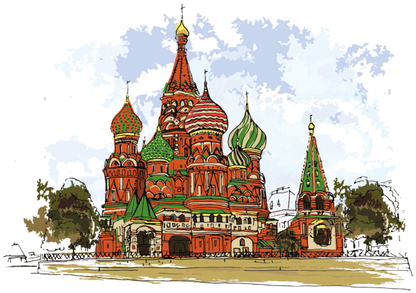 Купол храма Василия Блаженного рисунок 4 класс