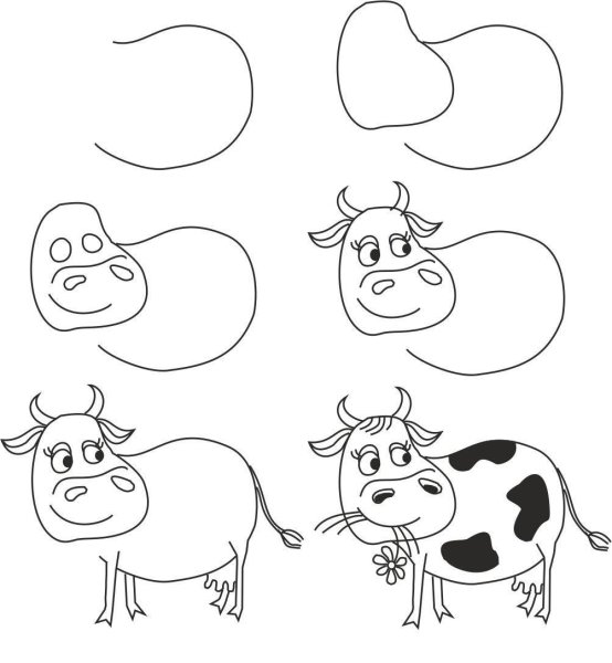 Нарисовать корову