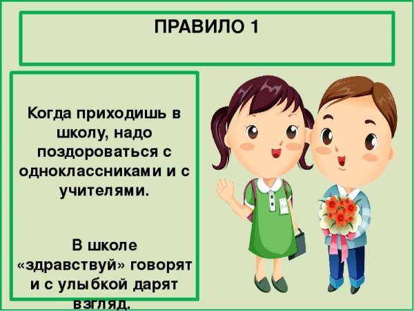 Этикет поведения в школе