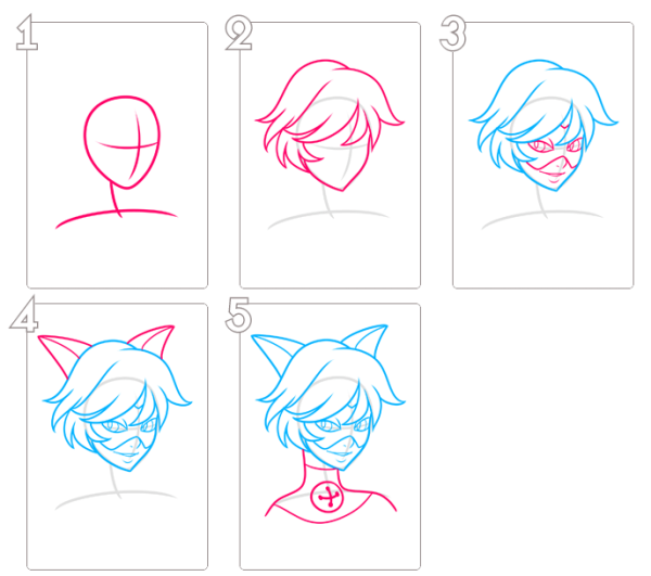 Леди баг рисунок карандашом