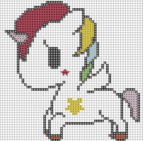Схема вышивки крестиком для начинающих