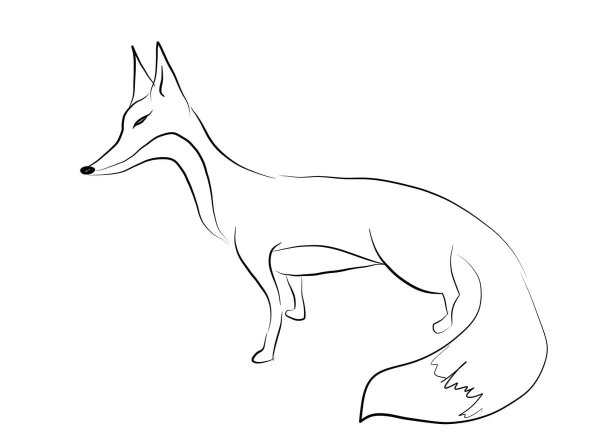 Лиса рисунок