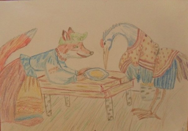 Лиса и журавль Габдуллы Тукая