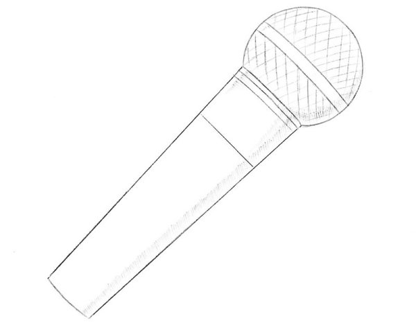 Микрофон легкий рисунок
