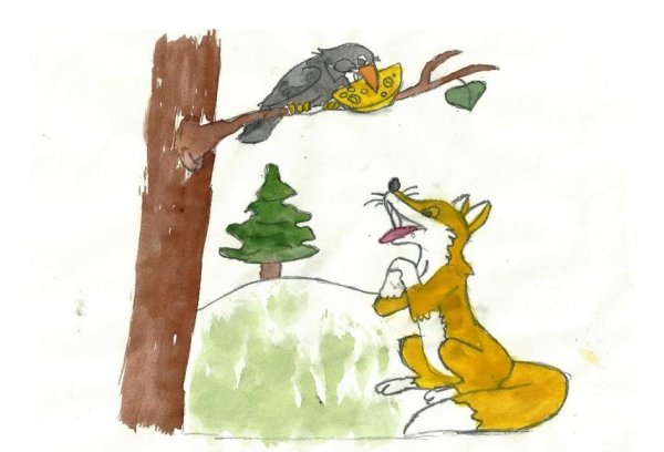 Ворона и лисица. Басни